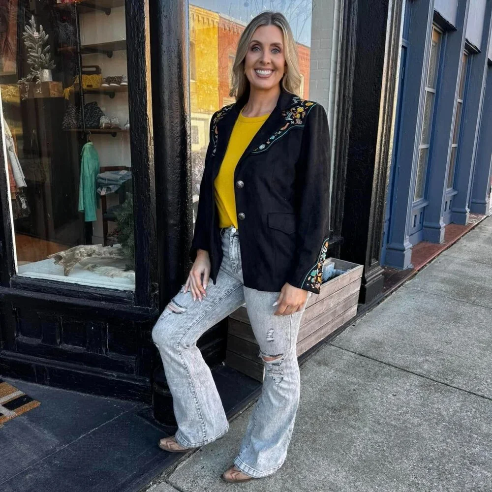 Lucky and blessed suede blazer - Picture 2 of 5